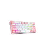 Redragon K617 FIZZ 60% Wired RGB Gaming Keyboard, 61 Keys Compact Mechanical Keyboard w/ White & Pink Mixed-Colored Keycaps, Linear Red Switch, Pro Driver Support - Image 2
