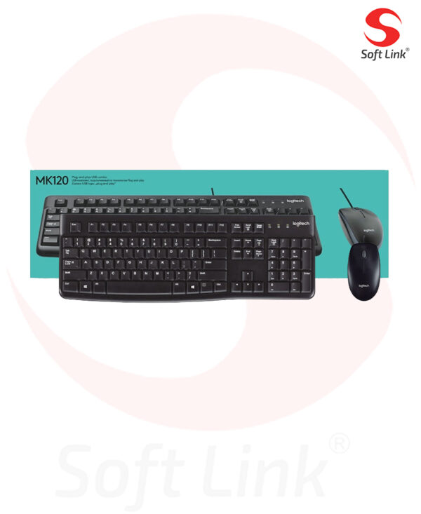 Logitech Mk120 Wired keyboard and Mouse Combo