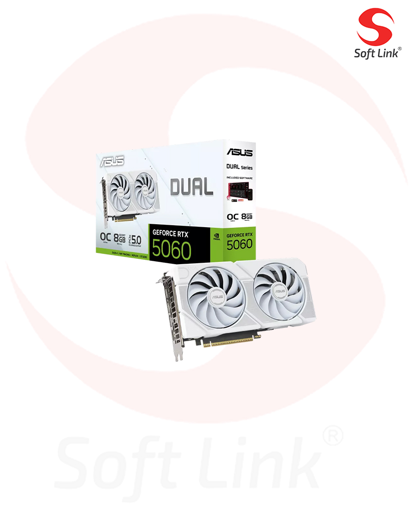 ASUS Dual GeForce RTX™ 5060 White OC Edition 8GB GDDR7 ASUS Dual GeForce RTX™ 5060 White OC Edition 8GB GDDR7