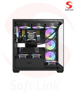 DarkFlash DS900 Panoramic TG Case With 4 DM20 ARGB Fans With GP750 750W 80 Plus Bronze - Image 3