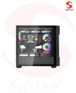 DarkFlash DS900 MESH TG Case With 4 DM20 ARGB Fans With GP750 750W 80 Plus Bronze - Image 2