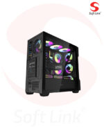 DarkFlash DS900 MESH TG Case With 4 DM20 ARGB Fans With GP750 750W 80 Plus Bronze - Image 3
