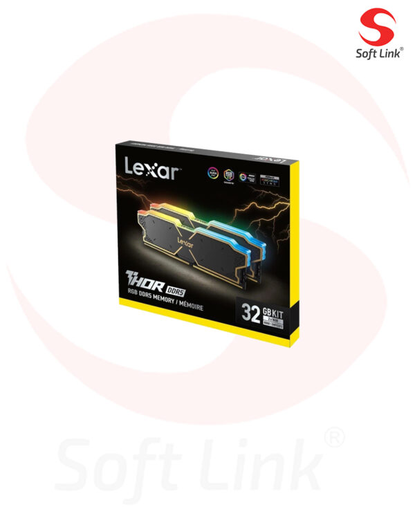 Lexar® THOR RGB DDR5 32GB (2x16GB) 6000MT/s：38-48-48-96 1.35V
