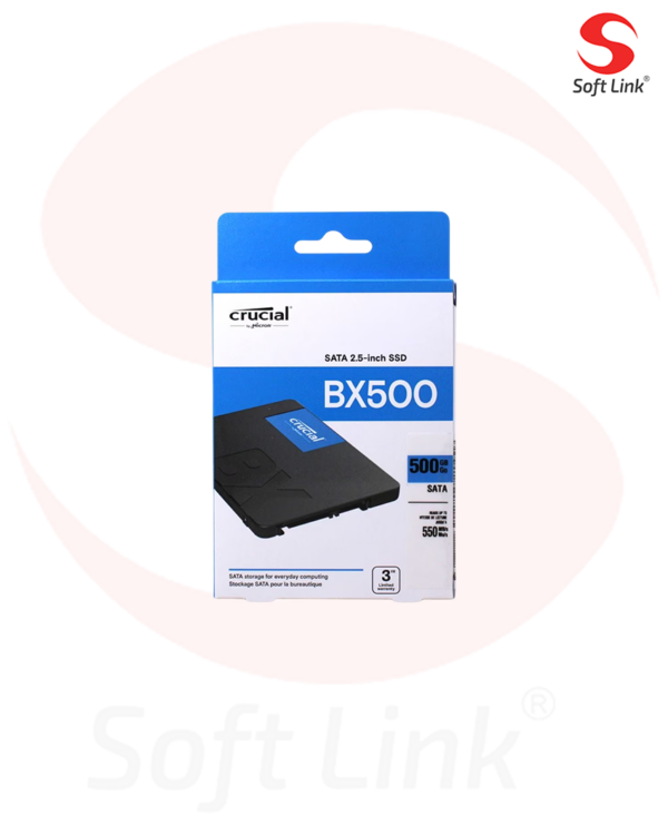 Crucial BX500 500 GB Solid State Drive – 2.5″ Internal – 550 MB/s