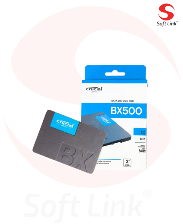 Crucial BX500 1TB GB Solid State Drive – 2.5″ Internal – 540 MB/s