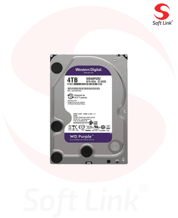 WD Purple Hard Drive – 4TB