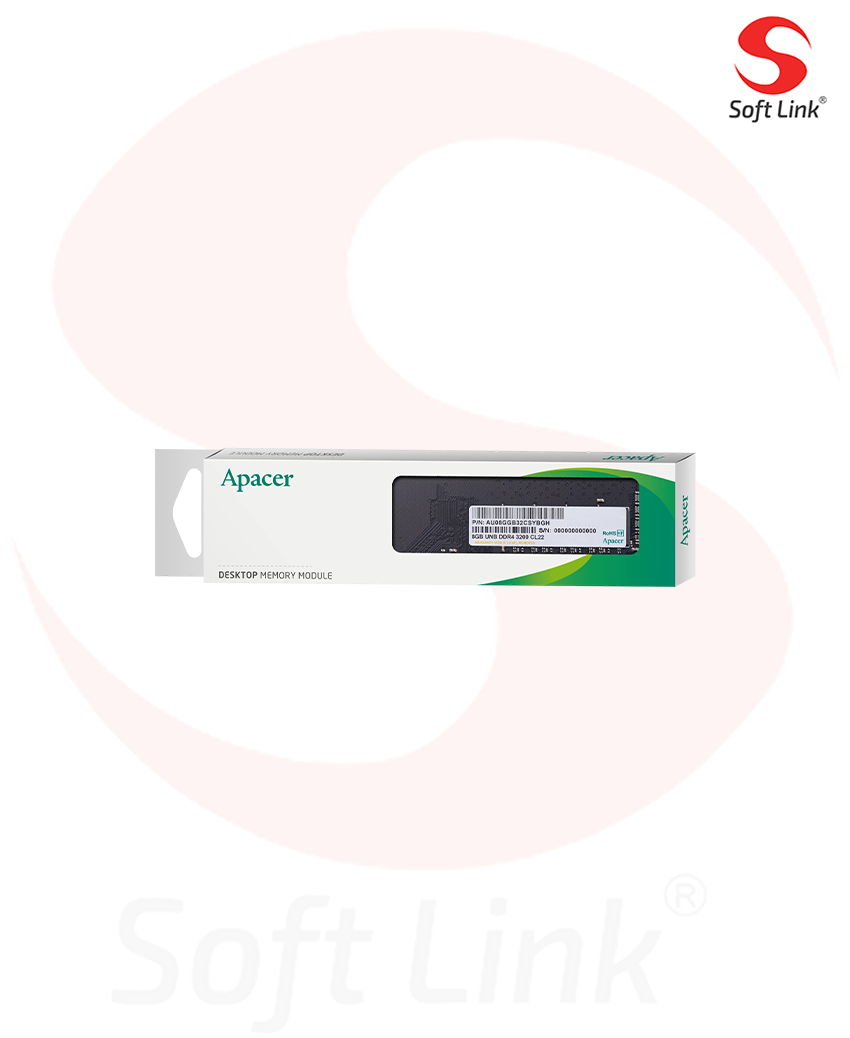 Apacer 8GB DDR4 3200MHz CL22 Desktop Memory Module Apacer 8GB DDR4 3200MHz CL22 Desktop Memory Module