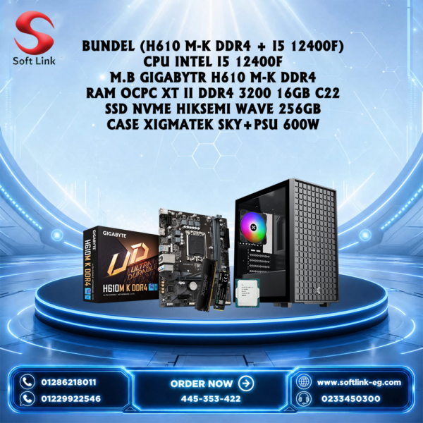 BUNDEL (H610 M-K DDR4 + I5 12400F)